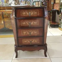 میز تلفن خمرایی معرق و مازول