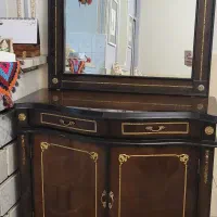 میز کنسول چوب و آینه