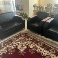 نیم ست مبلمان اداری چرم دسته وکیوم