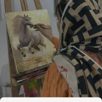 نقاشی تابلو اسب سفید پادشاه|تابلو، نقاشی، عکس|تبریز, |دیوار