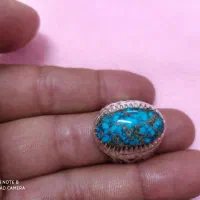 انگشتر فیروزه و عقیق شفة العبد و عقیق زرد