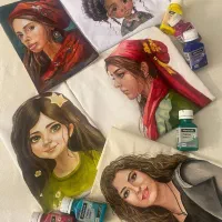 آموزش نقاشی روی پارچه و لباس