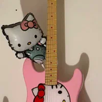 گیتار الکتریک  fender squier hello kitty limited