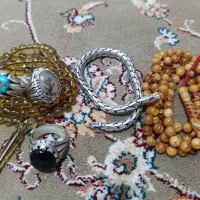 انگشتر ،تسبیح ودستبند نقره