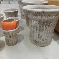 گلدان بزرگ ومتوسط و کوچک کارکرده|گل و گیاه طبیعی|آشخانه, |دیوار