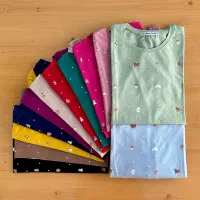 تیشرت زنانه زیبا مدادرنگی