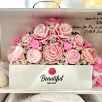 باکس گل شمع هدیه ای جاویدان