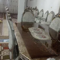 مبل نه نفره ونهار خوری شش نفره سلطنتی|مبلمان خانگی و میز عسلی|کوهدشت, |دیوار
