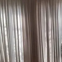 پرده سفید طرح پتینه در حد نو