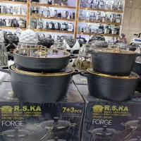 قابلمه8پارچه/چدن/گرانیت/ضخیم/کلاسیک درب طلای ارسال|ظروف پخت‌وپز|مشهد, شهید آوینی|دیوار