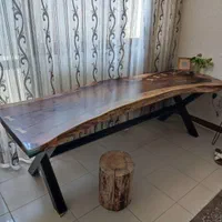 میز ناهارخوری رزین روستیک بینظیر|میز و صندلی غذاخوری|مشهد, شهرک رازی (شهرک غرب)|دیوار