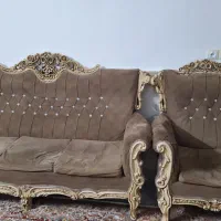 مبل ۷ نفره صحیح و سالم|مبلمان خانگی و میز عسلی|محمدیه-قزوین, |دیوار