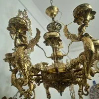 لوستر برنزی و آبکاری|لوستر و چراغ آویز|قرچک, مهدیه|دیوار