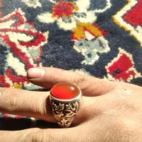 انگشتر نقره قلم برجسته