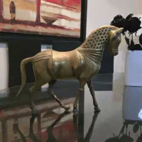 مجستمه برنجی عطیقه اسب