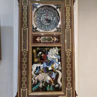 ساعت دیواری منبت خاتم قدیمی