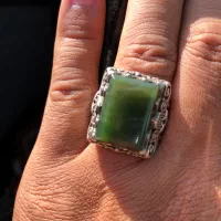 فروش انگشتر یشم فاخر نقره ۹۲۵