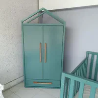 سرویس نوزادی با رنگ سبز خلیجی|تخت و صندلی بچه|مشهد, وکیل‌آباد|دیوار