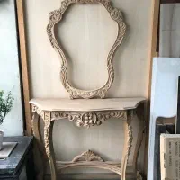 آینه کنسول تمام چوب راش