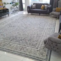 فرش ۱۲ متری اکریلیک افشان طوسی جدید درحدنو