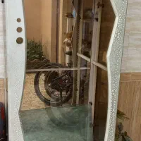 بوفه چوبی با شیشه دودی