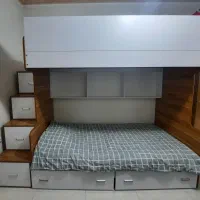 تخت خواب نوجوان دو طبقه تمام ام دی اف