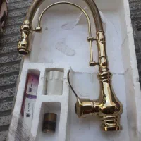شیر سینک فنری طلایی