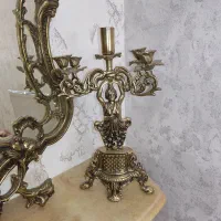 آینه شمعدان برنز خالص