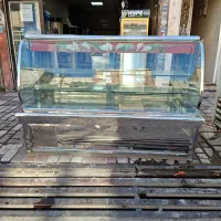 یخچال ویترینی تمام استیل۲متری موتور فرانسه شیر دار