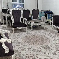 سرویس مبلمان ۷نفره به همراه میز نهارخوری۸نفره|مبلمان خانگی و میز عسلی|تهران, گرگان|دیوار