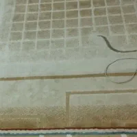 دوعددگلیم فرش کرم رنگ