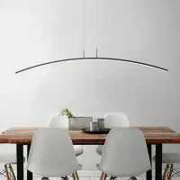 لوستر سقفی خطی مدل کمان ۱۲۰ سانتی مدرن