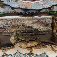 مبل استیل ۹ نفره سالم به همراه عسلی و جلو مبلی|مبلمان خانگی و میز عسلی|سلمان‌شهر, |دیوار