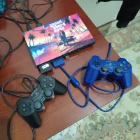 پلی استیشن ۲ PS2 / فلشخور شده / ۲ دسته / تلویزیون