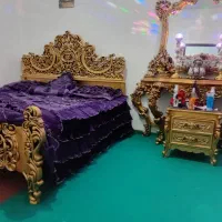 تختخواب دو نفره ۲عدد و کنسول و آینه وساعت ایستاده|تخت و سرویس خواب|زنجان, |دیوار