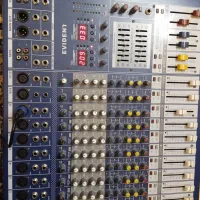 پاورمیکسر و باند پستیو 12 اینچ و میکروفون