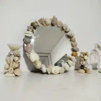 آینه و  شمعدون صدفی