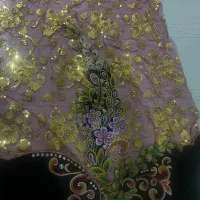 ‌پارچه مخمل کارشده نقاشی