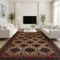 فرش دستباف (بساک) ۶ متری های طرح بختیار|فرش|مشکیندشت, |دیوار