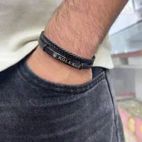 هدیه روز مرد دستبند مردانه دولاین