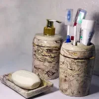 ست مایع دستشویی و جای خمیر دندان ‌و صابون