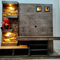 میز تلویزیون دیواری با طراحی مدرن و دکوراتیو