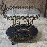 میز بار متحرک تمام برنز ایتالیایی