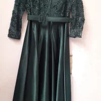 لباس/مجلسی/ساتن/سبز