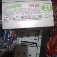 پاور ۳۸۰گرین و قاب کیس گرین تولیپ وdvd hp
