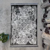 فرش درجه۱ کاشان نقرهای مشکی مناسب آشپزخانه|فرش|تهران, بازار|دیوار