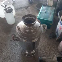 سماوربرنجی ده لیتری قدیمی گازی|سماور، چای‌ساز، قهوه‌ساز|رودشت (چهارمحال و بختیاری), |دیوار