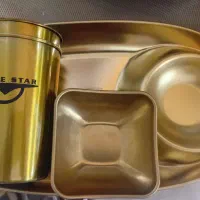 ظروف استیل طلایی