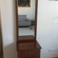 آینه قدی ایستاده چوبی کمد و کشو دار آینه خارجی