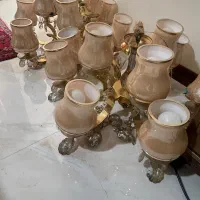 لوستر برنزی ۶ شاخه|لوستر و چراغ آویز|کرج, عظیمیه|دیوار